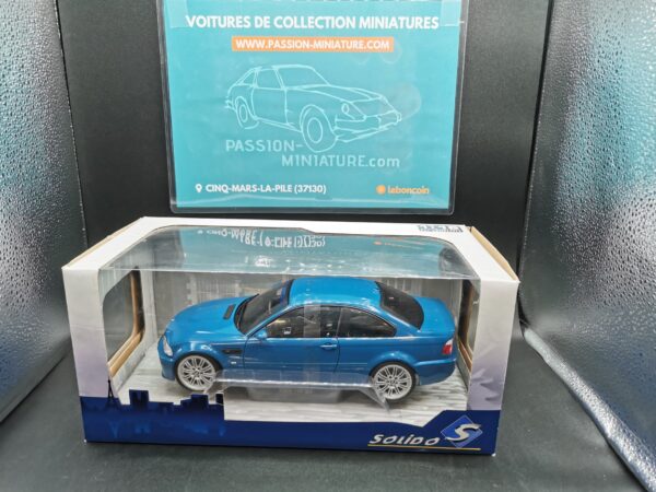 BMW E46 M3 LAGUNA SECA BLAU 2000 SOLIDO 1/18 – Image 5