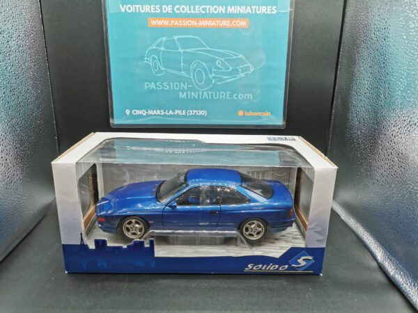 BMW 850 CSI E31 TOBAGGO BLUE 1990 SOLIDO 1/18 – Image 5