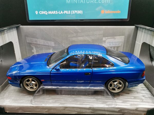 BMW 850 CSI E31 TOBAGGO BLUE 1990 SOLIDO 1/18