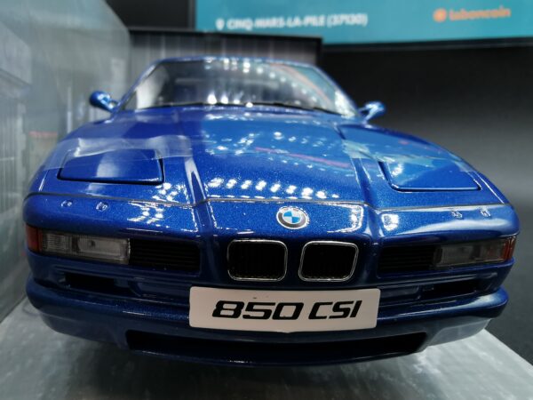 BMW 850 CSI E31 TOBAGGO BLUE 1990 SOLIDO 1/18 – Image 8