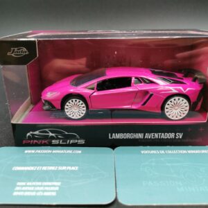 LAMBORGHINI AVENTADOR SV ROSE PINK SLIPS JADA 1/32