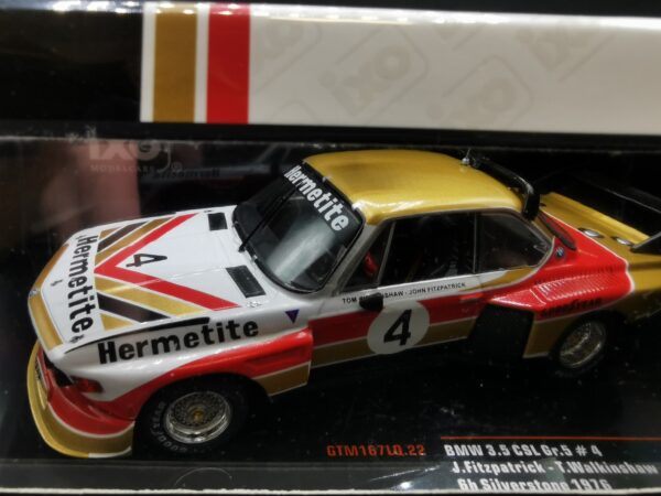 BMW 3.5 CSL GR.5 N4 ROUGE BLANC ET OR 1976 IXO 1/43 – Image 2
