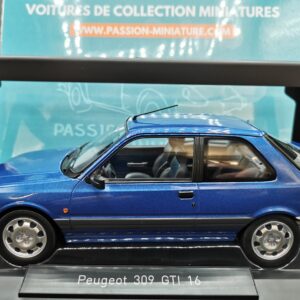 PEUGEOT 309 GTI 16 1991 MIAMI BLUE NOREV 1/18 EME