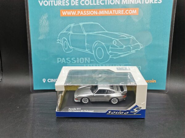 PORSCHE 911 993 CARRERA RS CLUBSPORT POLAR SILVER SOLIDO 1/43 EME – Image 2