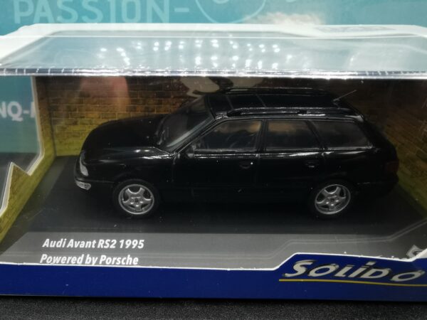 AUDI AVANT RS2 1995 POWERED BY PORSCHE BRILLIANT BLACK SOLIDO 1/43 EME