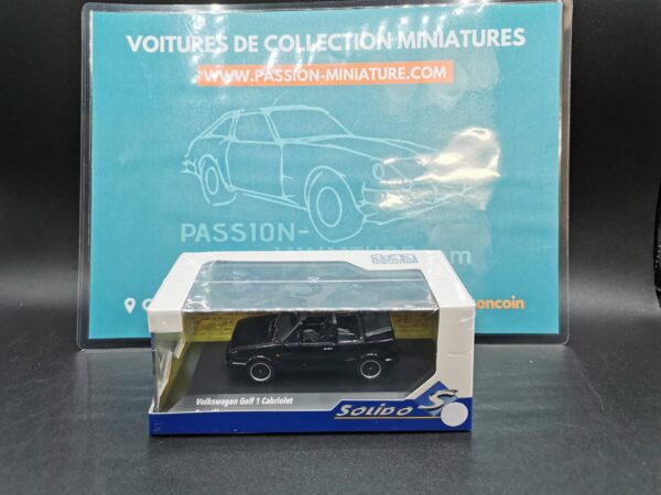 VOLKSWAGEN GOLF 1 CABRIOLET SPORTLINE BLACK SOLIDO 1/43 EME – Image 2