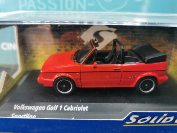 VOLKSWAGEN GOLF 1 CABRIOLET SPORTLINE TORNADO RED SOLDO 1/43EME