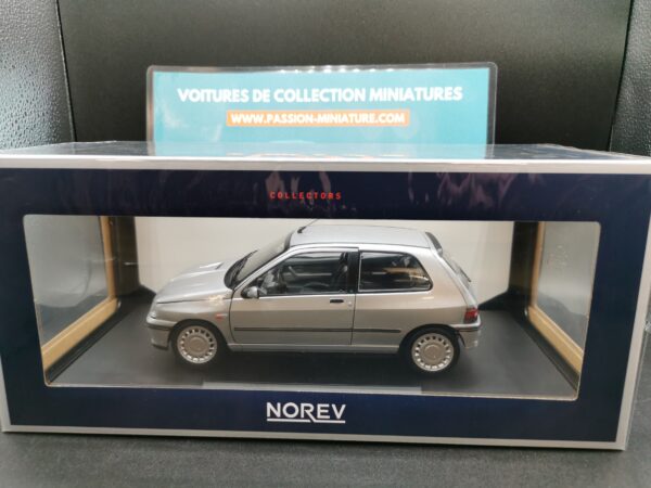 RENAULT CLIO 16S ICEBERG GREY 1992 NOREV 1/18 EME – Image 2