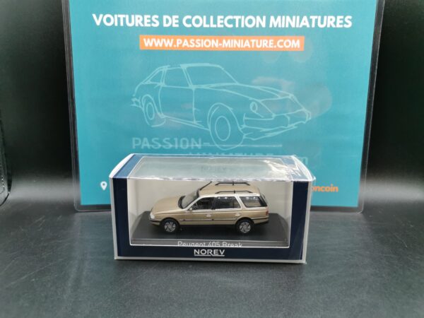 PEUGEOT 405 BREAK 1991 MAYFAIR BEIGE METALLIC NOREV 1/43 EME – Image 2