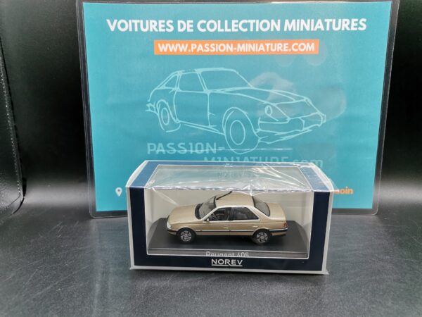 PEUGEOT 405 SRI 1991 MAYFAIR BEIGE METALLIC NOREV 1/43 EME – Image 2