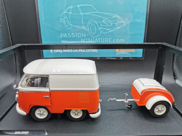 VOLKSWAGEN KOOL COMBI ORANGE ET WHITE SOLIDO 1/18 EME