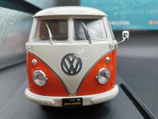 VOLKSWAGEN KOOL COMBI ORANGE ET WHITE SOLIDO 1/18 EME – Image 5