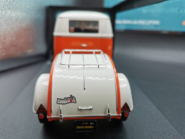 VOLKSWAGEN KOOL COMBI ORANGE ET WHITE SOLIDO 1/18 EME – Image 6