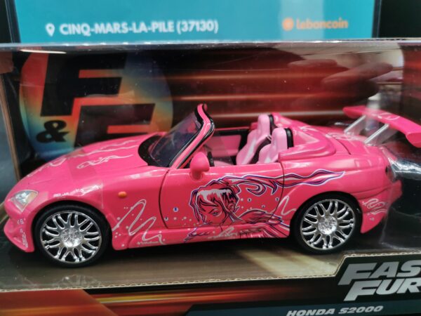 HONDA S 2000 ROSE CABRIOLET FAST & FURIOUS JADA 1/24
