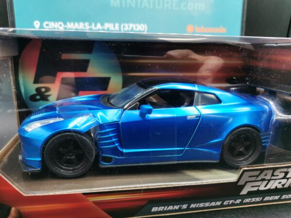 NISSAN GT-R R35 BEN SOPRA BLUE BRAIN FAST & FURIOUS JADA 1/24 EME