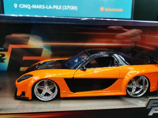 MAZDA RX-7 ORANGE ET NOIRE HAN FAST & FURIOUS JADA 1/24 EME