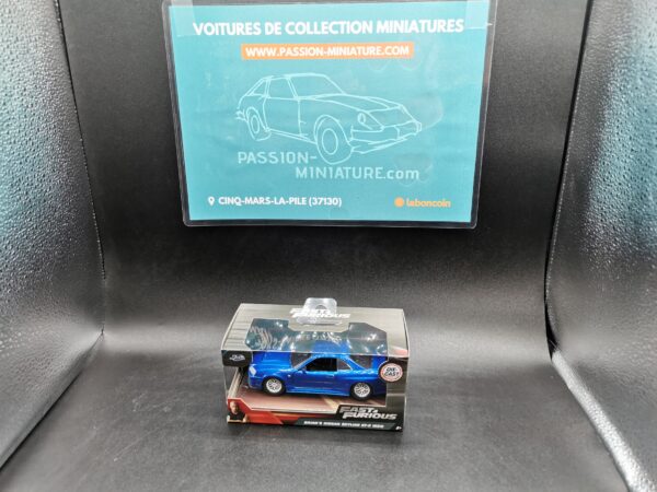 NISSAN SKYLINE GT-R R34 BLUE BRIAN FAST & FURIOUS JADA 1/32 EME – Image 2