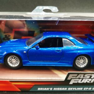 NISSAN SKYLINE GT-R R34 BLUE BRIAN FAST & FURIOUS JADA 1/32 EME