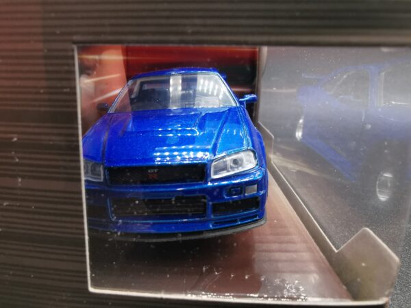 NISSAN SKYLINE GT-R R34 BLUE BRIAN FAST & FURIOUS JADA 1/32 EME – Image 5