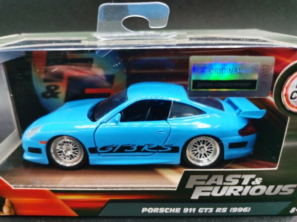 PORSCHE 991 GT3 RS 996 BLUE FAST & FURIOUS JADA 1/32 EME