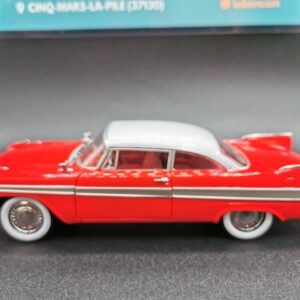 PLYMOUTH FURY 1958 ROUGE ET BLANCHE CHRISTINE GREENLIGHT 1/24 EME