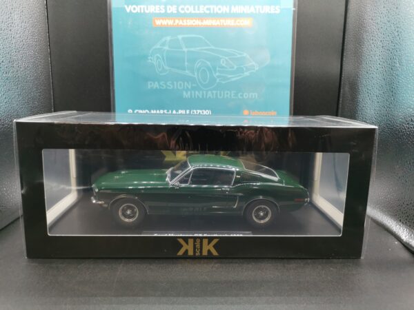 FORD MUSTANG GT FASTBACK 1968 VERT FONCE KKSCALE 1/18 EME – Image 2