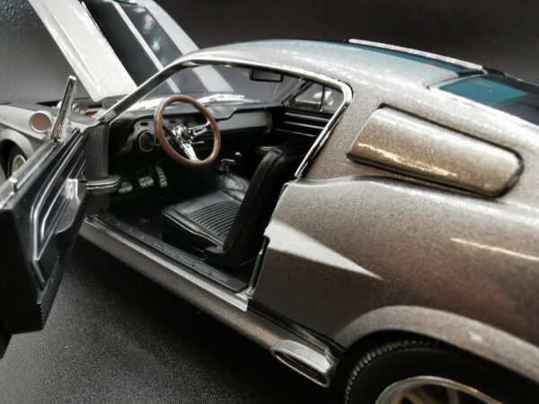 FORD MUSTANG CUSTOM 1967 GREY ELEANOR GREENLIGHT 1/18 EME – Image 4