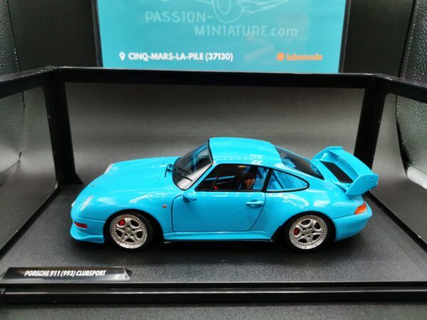 PORSCHE 911 993 CLUBSPORT RIVIERA BLUE 1997 SOLIDO 1/18 EME
