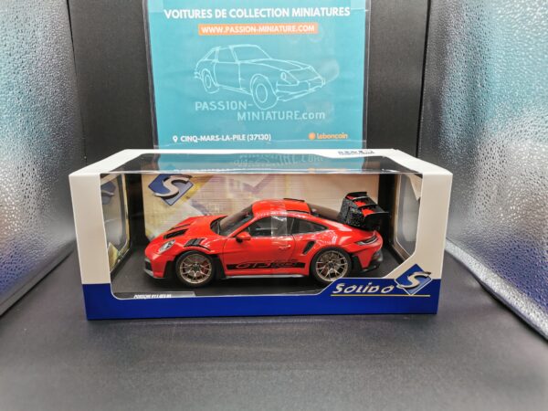PORSCHE 911 992 GT3 RS GUARD RED SOLIDO 1/18 EME – Image 2