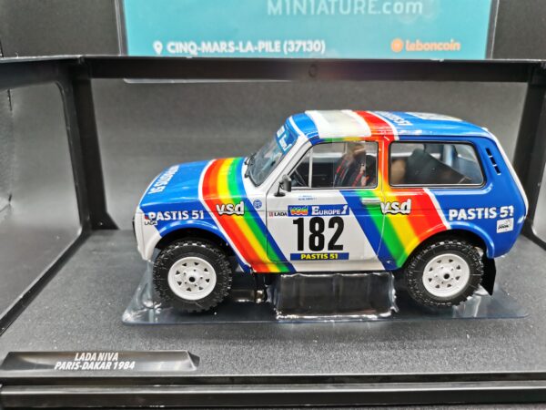 LADA NIVA PARIS DAKAR 1984 NO182 JABOUILLE/SARDOU SOLIDO COMPETITION 1/18 EME