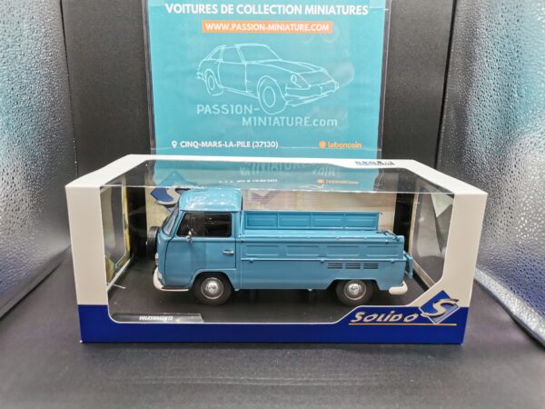 VOLKSWAGEN COMBI PICK UP T2 BLUE PETROL 1968 SOLIDO 1/18 EME – Image 2