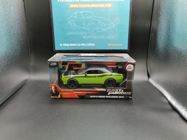 DODGE CHALLENGER SRT8 GREEN LETTY FAST & FURIOUS JADA 1/24 EME – Image 2