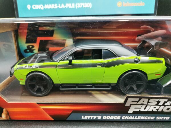 DODGE CHALLENGER SRT8 GREEN LETTY FAST & FURIOUS JADA 1/24 EME