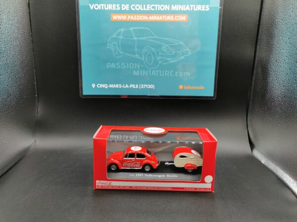 VOLKSWAGEN COCCINELLE 1967 AVEC REMORQUE COCA COLA 1/43 EME – Image 2