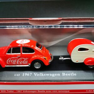 VOLKSWAGEN COCCINELLE 1967 AVEC REMORQUE COCA COLA 1/43 EME