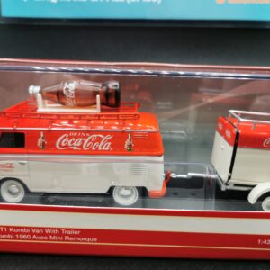 VOLKSWAGEN T1 COMBI 1960 AVEC MINI REMORQUE COCA COLA 1/43 EME