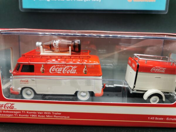 VOLKSWAGEN T1 COMBI 1960 AVEC MINI REMORQUE COCA COLA 1/43 EME