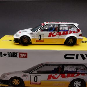 HONDA CIVIC EF KANJO V1 WHITE & YELLOW MINI GT 1/64 EME