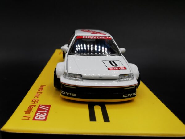 HONDA CIVIC EF KANJO V1 WHITE & YELLOW MINI GT 1/64 EME – Image 5