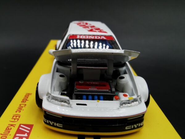 HONDA CIVIC EF KANJO V1 WHITE & YELLOW MINI GT 1/64 EME – Image 6