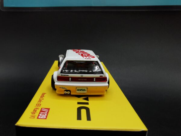HONDA CIVIC EF KANJO V1 WHITE & YELLOW MINI GT 1/64 EME – Image 8