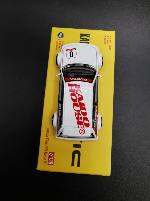 HONDA CIVIC EF KANJO V1 WHITE & YELLOW MINI GT 1/64 EME – Image 9