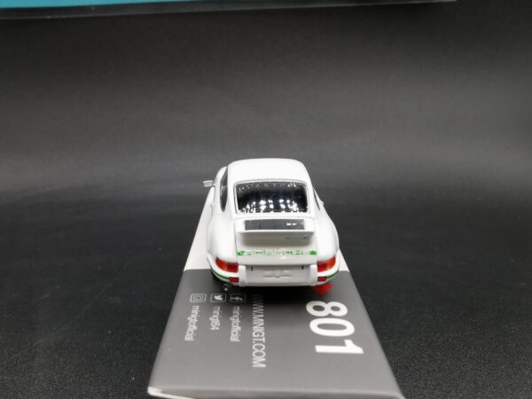 PORSCHE 911 CARRERA RS 2.7 GRAND PRIX WHITE WITH GREEN LIVERY MINI GT 1/64 EME – Image 6