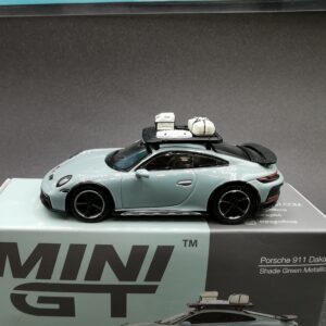PORSCHE 911 DAKAR SHADE GREEN METALLIC LHD MINI GT 1/64 EME