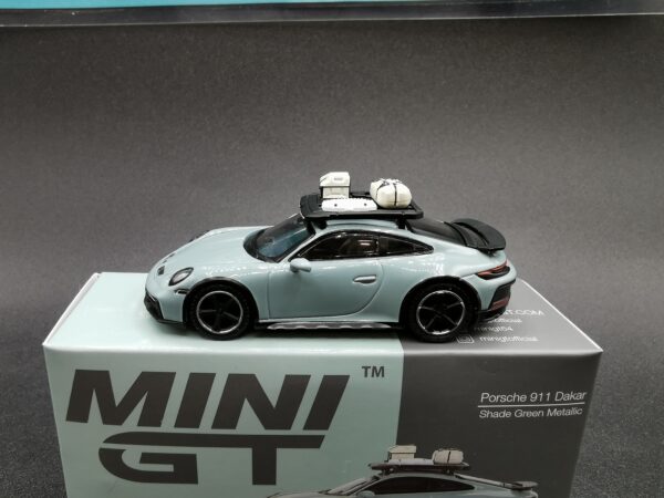 PORSCHE 911 DAKAR SHADE GREEN METALLIC LHD MINI GT 1/64 EME