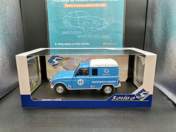 RENAULT 4L F4 GORDINI SERVICE 1976 BLEU ET BLANC SOLIDO 1/18 EME – Image 10