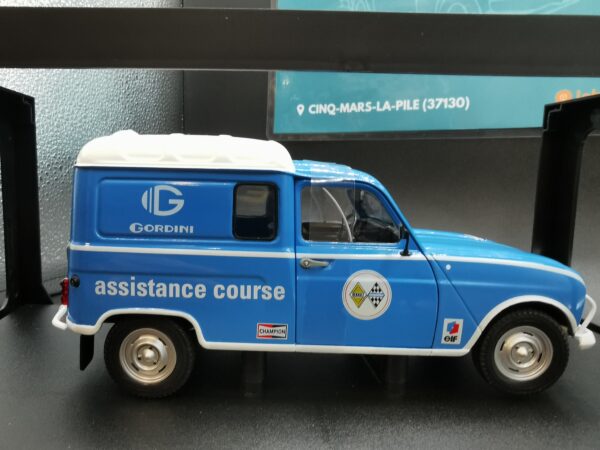 RENAULT 4L F4 GORDINI SERVICE 1976 BLEU ET BLANC SOLIDO 1/18 EME – Image 5