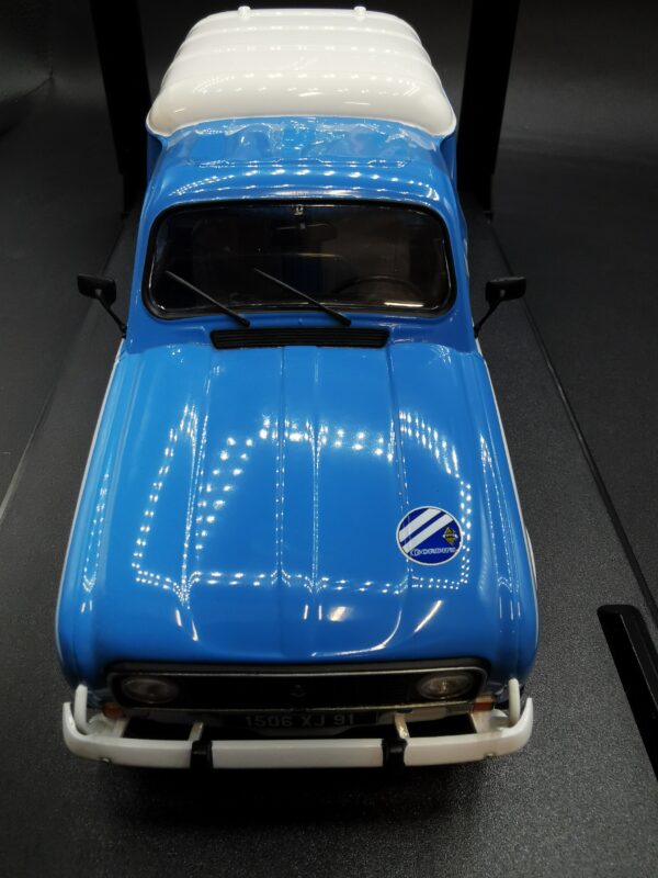 RENAULT 4L F4 GORDINI SERVICE 1976 BLEU ET BLANC SOLIDO 1/18 EME – Image 3