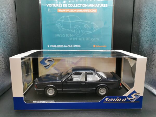 BMW 635 CSI E24 MACAU BLUE 1984 SOLIDO 1/18 EME – Image 2