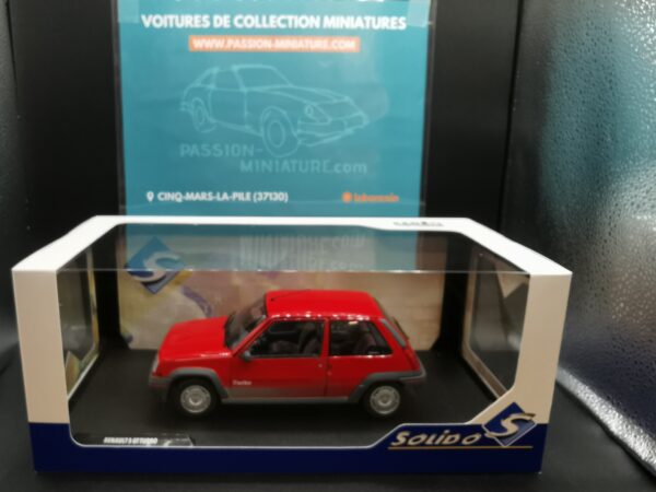 RENAULT 5 GT TURBO MK1 ROUGE VIF 1985 SOLIDO 1/18 EME – Image 2
